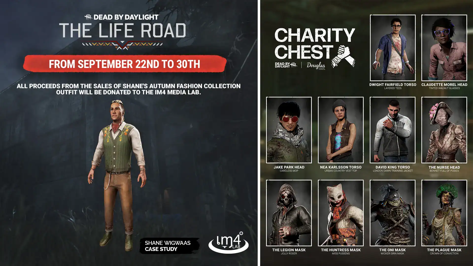 Behaviour Interactif et Dead by Daylight lancent deux campagnes caritatives au profit de causes importantes